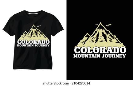 colorado mountain journey t-shirt design