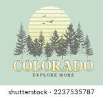 Colorado national park graphic print design for apparel, t shirt, sticker, poster, wallpaper and others. Explore more artwork for men , women, boy and girl.