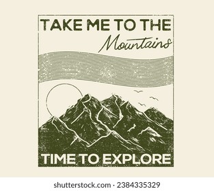 Colorado national park graphic print design for apparel, t shirt, sticker, poster, wallpaper and others. Explore more artwork for men , women, boy and girl. Time to explore. Take me to the Mountain.