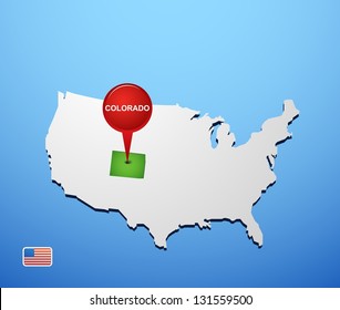 Colorado on USA map