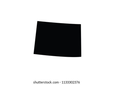 Colorado outline map black USA state borders black vector illustration