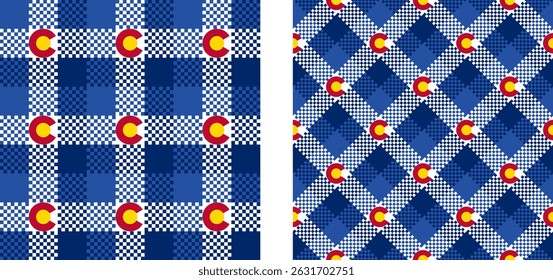 colorado pattern set. plaid background for decoration and etc. vector illustration
