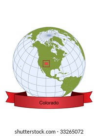 Colorado, position on the globe