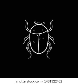 Colorado potato beetle doodle flat black