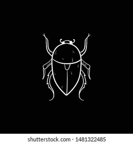 Colorado potato beetle doodle flat black
