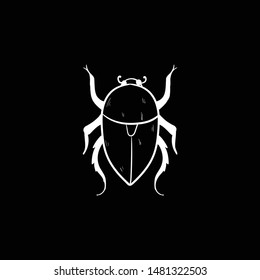 Colorado potato beetle doodle flat black