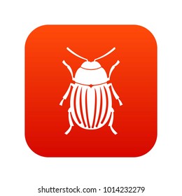 Colorado potato beetle icon digital red for any design isolated on white vector illustration
