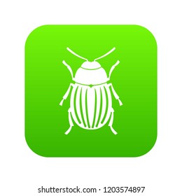 Colorado potato beetle icon digital green for any design isolated on white vector illustration