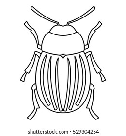 Colorado potato beetle icon. Outline illustration of colorado potato beetle vector icon for web