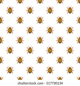 Colorado potato beetle pattern. Cartoon illustration of colorado potato beetle vector pattern for web