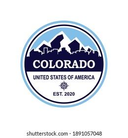 Colorado Skyline Vector, logotipo de los rascacielos de Colorado