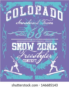 colorado snow zone vector art