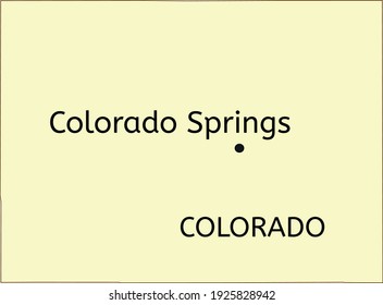 Colorado Springs city location on Colorado state map