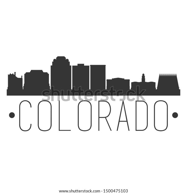 Colorado Springs City Skyline Silhouette City Stock Vector (Royalty ...