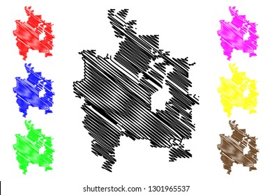 Colorado Springs City (United States cities, United States of America, usa city) map vector illustration, scribble sketch City of Colorado Springs map