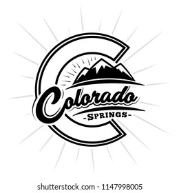 Colorado Springs Logo. Vector And Illustration.