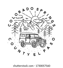 colorado springs monoline badge design