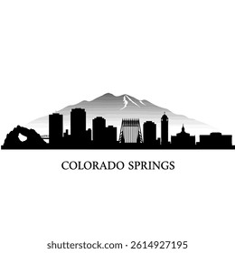 Colorado Springs Skyline Silhouette Minimalist