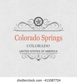 Colorado Springs,Colorado.Vintage frame.