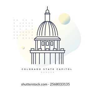 Colorado State Capitol Building  - Devner, USA - Stock Illustration as EPS 10 File