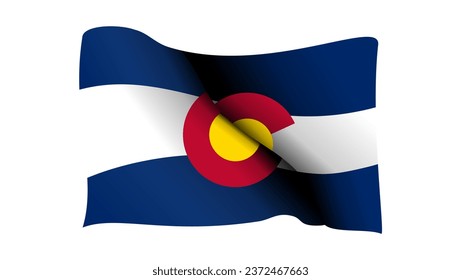 Colorado state flag, high quality vector