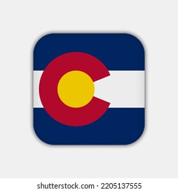 Colorado State Flag. Vector Illustration.