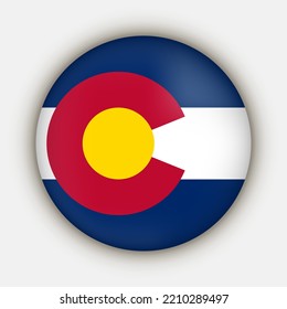 Colorado State Flag. Vector Illustration.