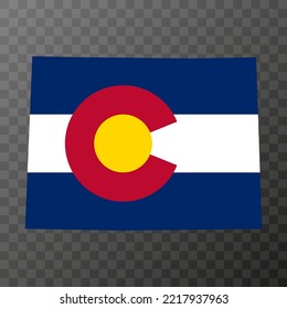 Colorado State Flag. Vector Illustration.