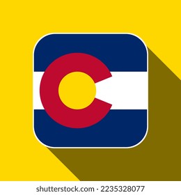 Bandera del estado de Colorado. Ilustración vectorial.