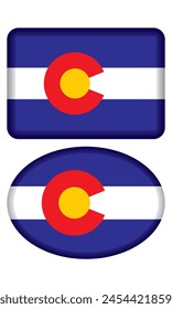Colorado State Flag Vektorillustration
