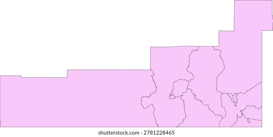 Colorado State Garfield County vector Census Tract polygon based on Tiger 2020 Census Data