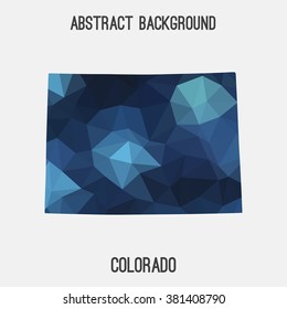Colorado state map in geometric polygonal style.Abstract tessellation,modern design background. Vector illustration EPS8