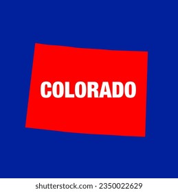 COLORADO state map icon on blue background.