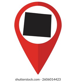 Colorado state map. Map of Colorado  state on map pinpoint in red color