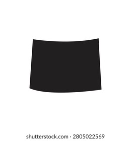 Colorado State Map Silhouette Icon on White Background