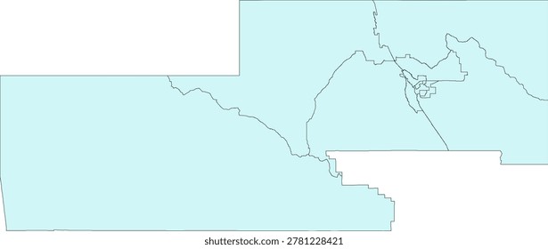 Colorado State Montrose County vector Census Tract polygon based on Tiger 2020 Census Data