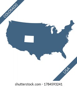 Colorado state on USA map