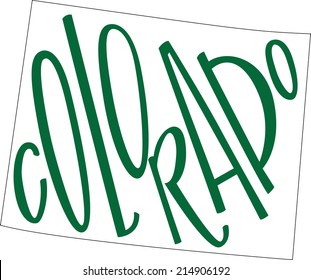 Colorado State Outline and Hand-lettering