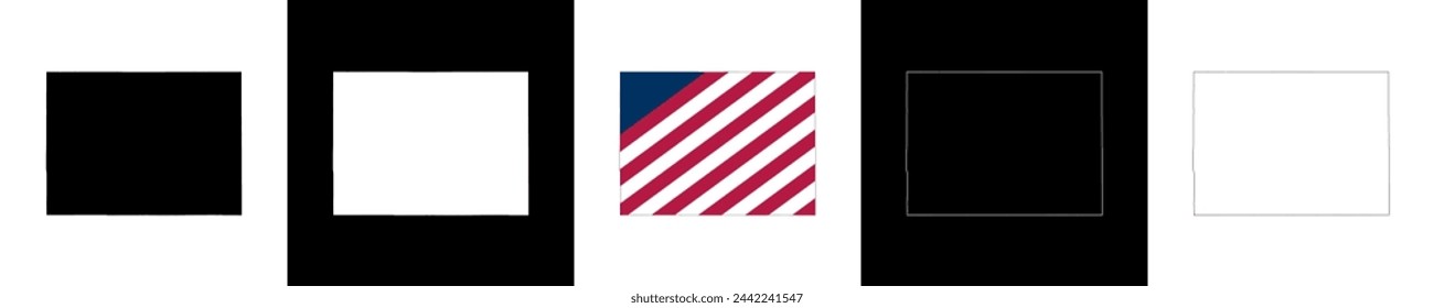 Colorado state outline map set