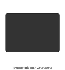 Colorado state of United States of America, USA. Simplified thick black silhouette map with rounded corners. Simple flat vector illustration