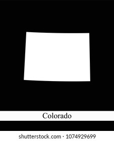 Colorado state of USA map vector outline illustration black and white abstract background. Highly detailed creative map of Colorado state of United States of America prepared by a map expert