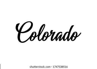 Colorado, text design. Vector calligraphy. Typography poster. Usable as background