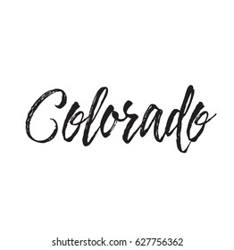 colorado, text design. Vector calligraphy. Typography poster. Usable as background.