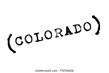 Colorado. Typographic stamp visualisation concept Original series.