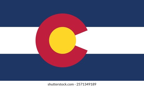 Colorado US State Flag Vector Illustration