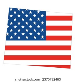 Colorado with USA flag. USA map