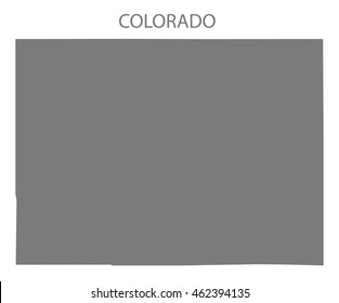 Colorado USA Map in grey
