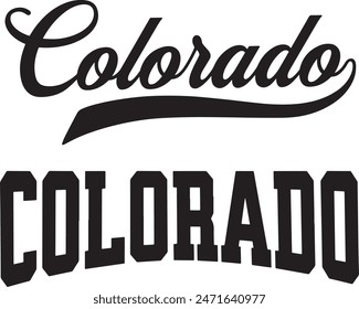 Ilustración vectorial de palabras de Colorado USA