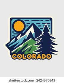 Colorado Vektor Design Konzept für Aufkleber oder Bekleidung