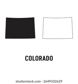 Colorado vector map silhouette. High detailed illustration. United state of America country